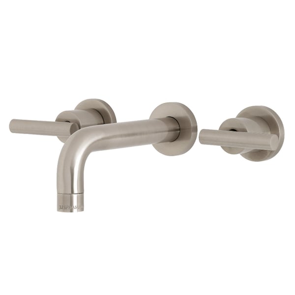 KS8128CML Manhattan 2-Handle 8" Wall Mount Bathroom Faucet, Brushed Nkl